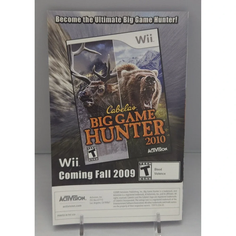 Cabela's Outdoor Adventures - Nintendo Wii 2009 - Complete in Box (CIB) - Tested
